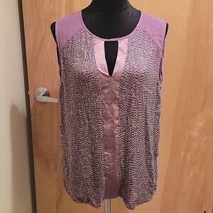 MLV purple sequin top sz M